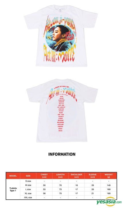 YESASIA: G-DRAGON MOTTE Official Goods - T-Shirt (Type 1) (White