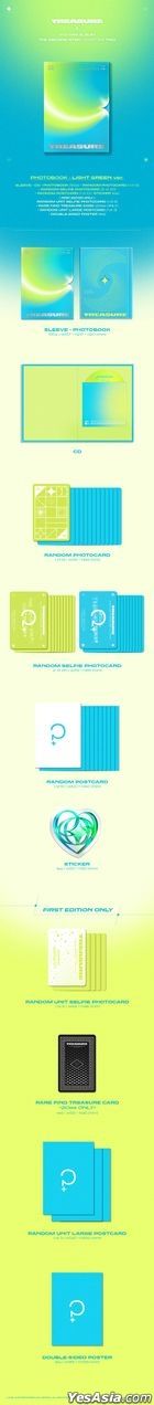 TREASURE Mini Album Vol. 2 - THE SECOND STEP : CHAPTER TWO (Photobook Version) (LIGHT GREEN + DEEP BLUE Version) + 2 Double-sided Posters in Tube