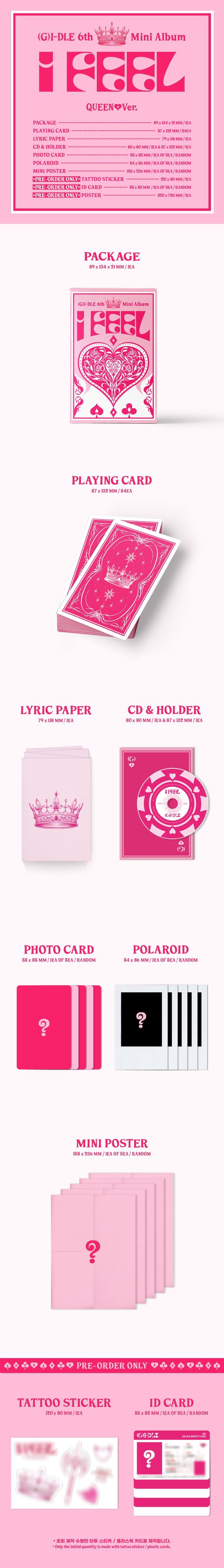 Yesasia G I Dle Mini Album Vol 6 I Feel Queen Version Cd G I Dle Cube Entertainment