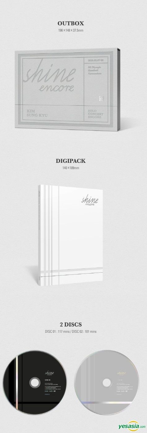 YESASIA: Kim Sung Kyu Solo Concert SHINE ENCORE (2DVD) (Photobook + ID ...