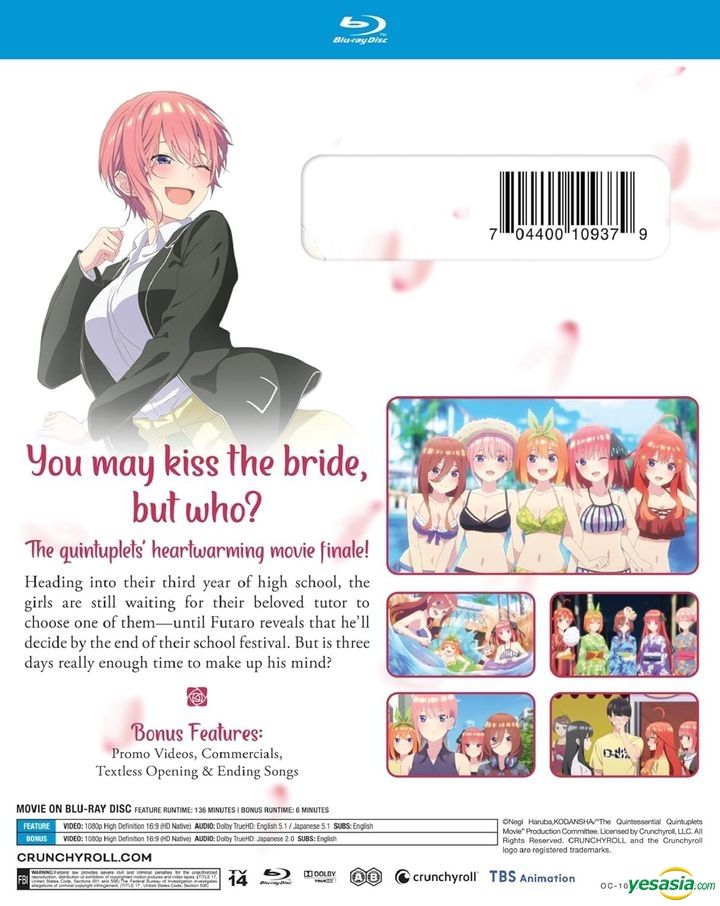 Yesasia The Quintessential Quintuplets Movie 2022 Blu Ray Us