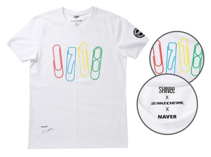 YESASIA: SHINee x Naver x Skechers Collaboration T-shirt (One Size