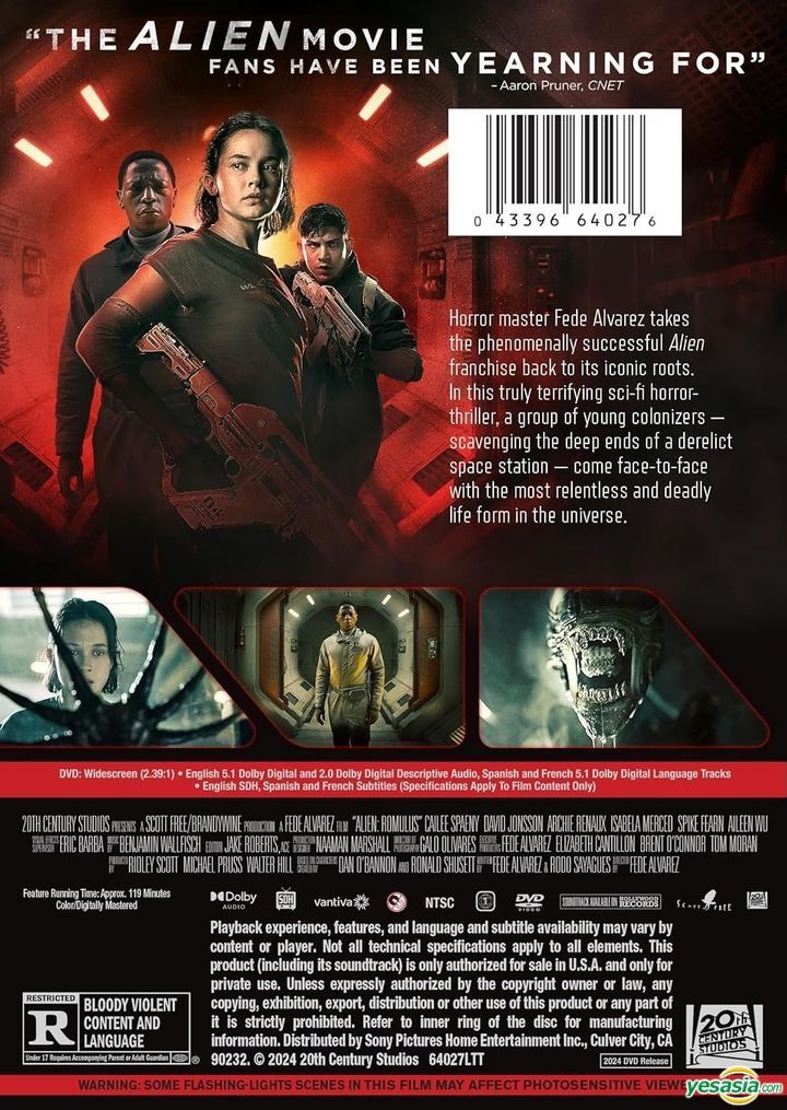 YESASIA: Alien: Romulus (2024) (DVD) (US Version) DVD - Isabela Merced ...