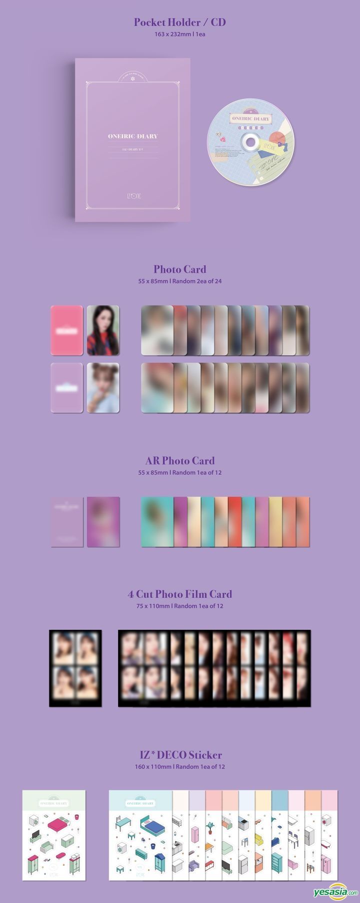 YESASIA: IZ*ONE Mini Album Vol. 3 - Oneiric Diary (Diary Version