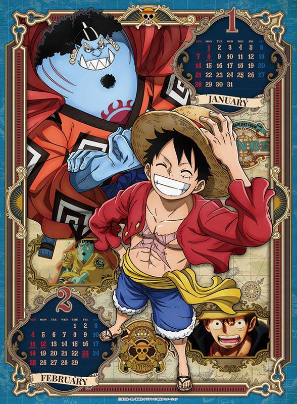 One Piece Anime - Calendários de parede 2024