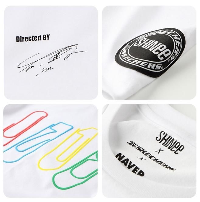 YESASIA: SHINee x Naver x Skechers Collaboration T-shirt (One Size