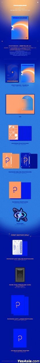 TREASURE Mini Album Vol. 2 - THE SECOND STEP : CHAPTER TWO (Photobook Version) (DEEP BLUE Version) + Double-sided Poster in Tube