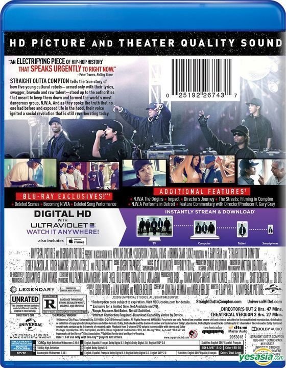 YESASIA: Straight Outta Compton (2015) (Blu-ray + DVD + Digital HD