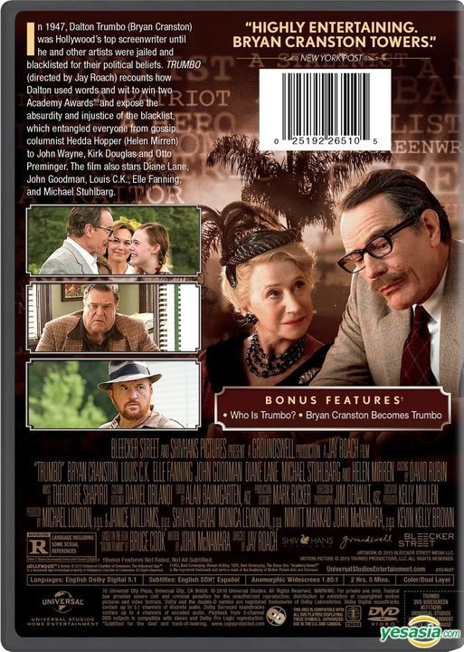 YESASIA: Trumbo (2015) (DVD) (US Version) DVD - Helen Mirren