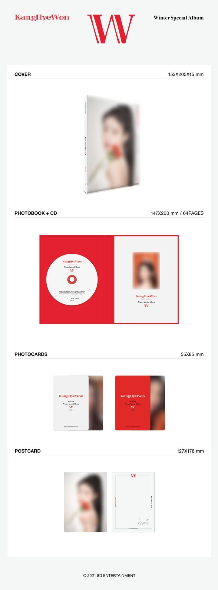 YESASIA: Kang Hye Won Winter Special Album - W CD - Kang Hye Won, 8D