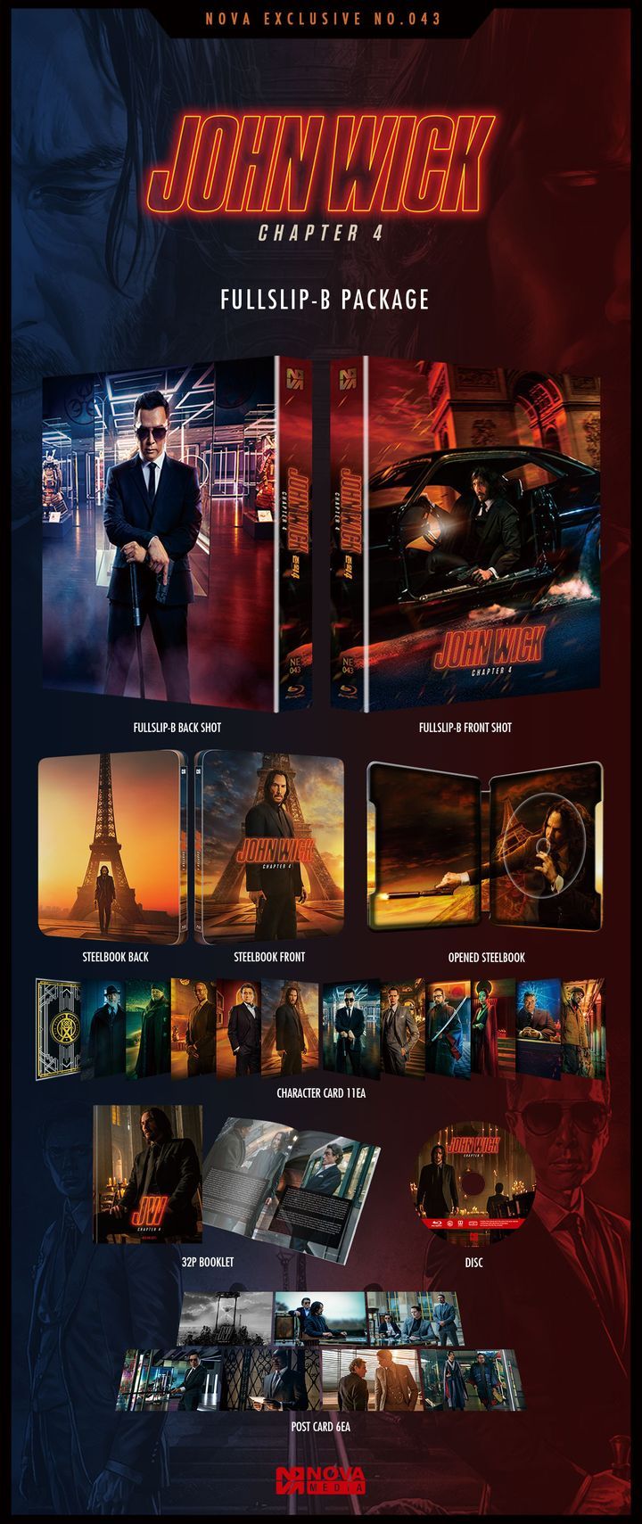 YESASIA: John Wick 4 (Blu-ray) (Steelbook Full Slip B) (Limited Edition ...