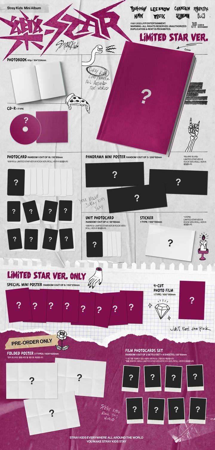 YESASIA: Stray Kids Mini Album Vol. 8 - ROCK-STAR (Postcard