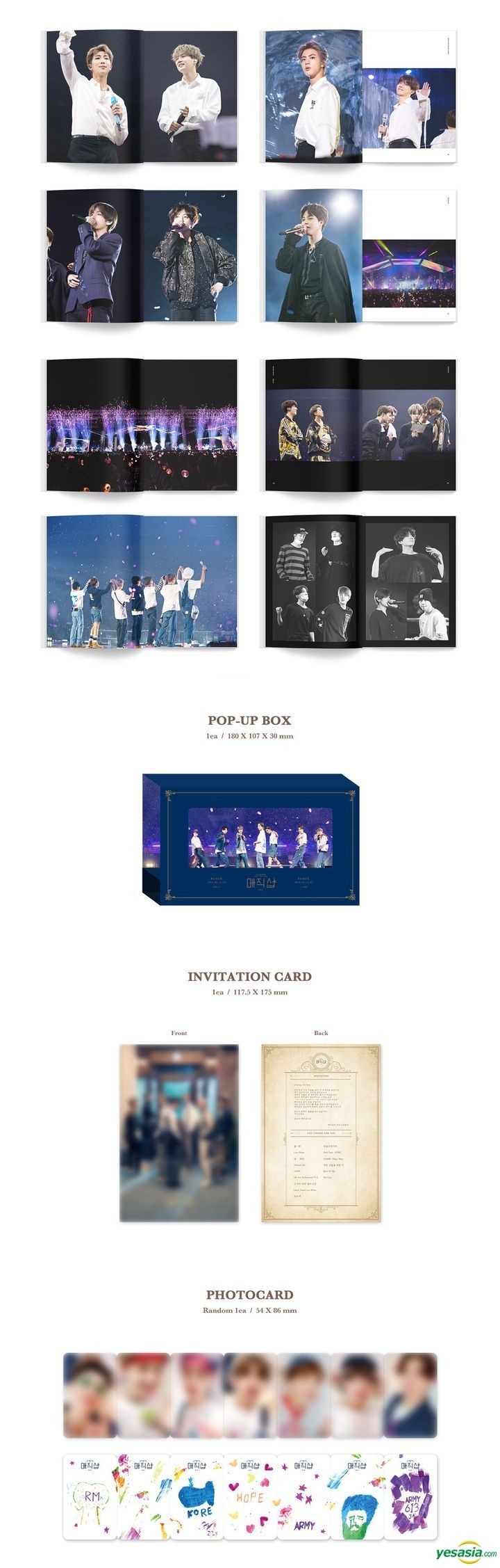 YESASIA : BTS 5th Muster MAGIC SHOP (DVD) (4-Disc + Photobook + Pop-Up Box  + Invitation Card + Photo Card) (Korea Version) 男明星,组合,DVD - BTS 防弹少年团-  韩语演唱会及MV - 邮费全免