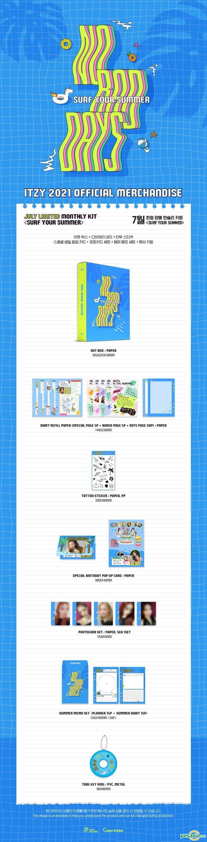 YESASIA: ITZY - NO BAD DAYS July Limited Monthly Kit (SURF YOUR