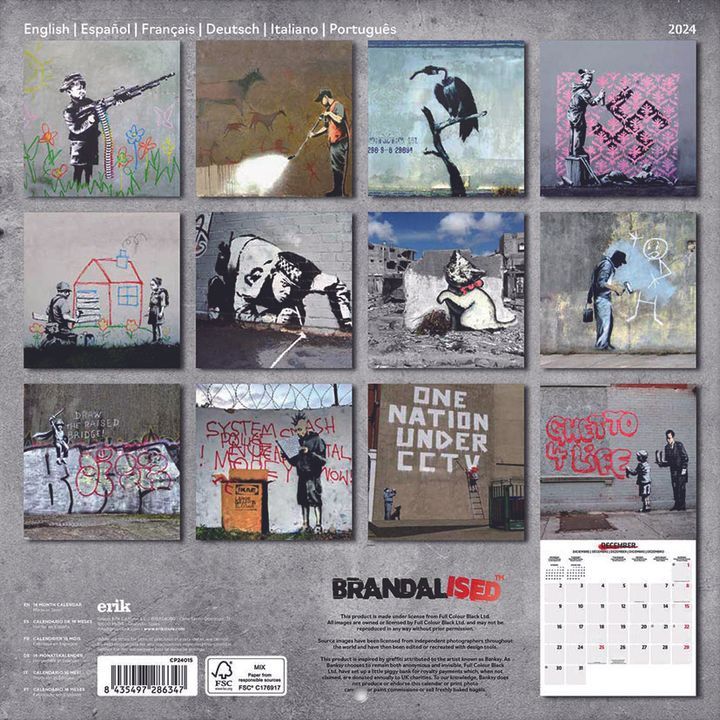 YESASIA : Banksy 2024年月历海报/写真集,挂历- - 日本明星精品- 邮费全免