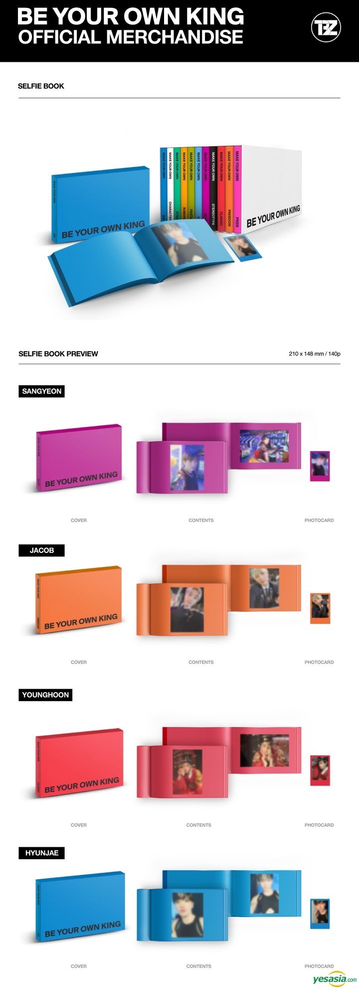 YESASIA: Image Gallery - The Boyz - 'BE YOUR OWN KING' Selfie Book