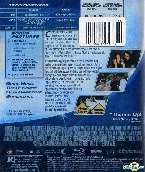 YESASIA Scary Movie Blu Ray US Version Blu Ray Jon Abrahams Marlon Wayans Lions