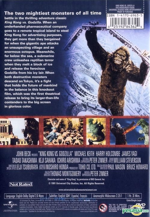 YESASIA: King Kong Vs. Godzilla (1962) (DVD) (US Version) DVD 
