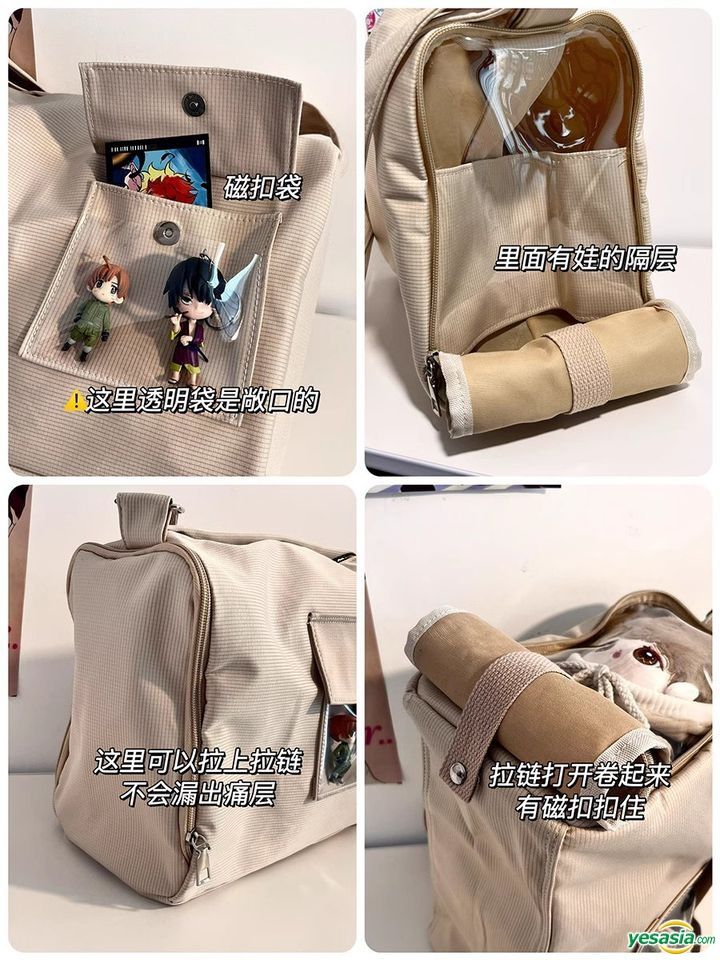 YESASIA: Crossbody Waffle Pattern ita bag - White PHOTO/POSTER ...