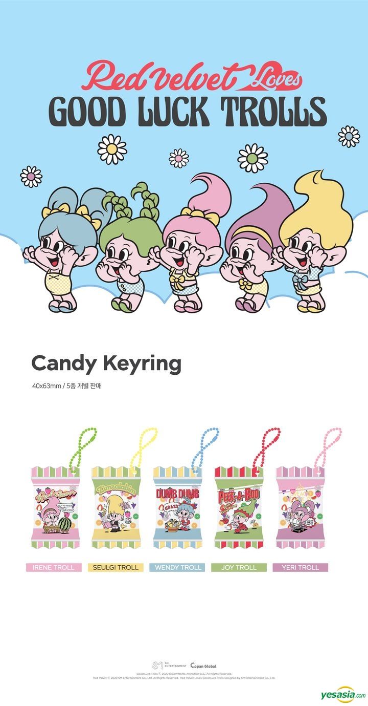 Yesasia Red Velvet Loves Good Luck Trolls Candy Keyring Yeri Troll Purple Groupsphoto 