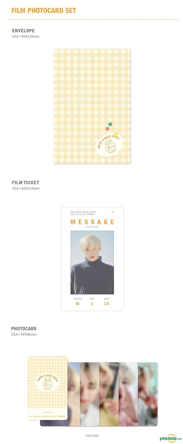 YESASIA: 2020 Park Ji Hoon Online Concert [MESSAGE] Film Photo