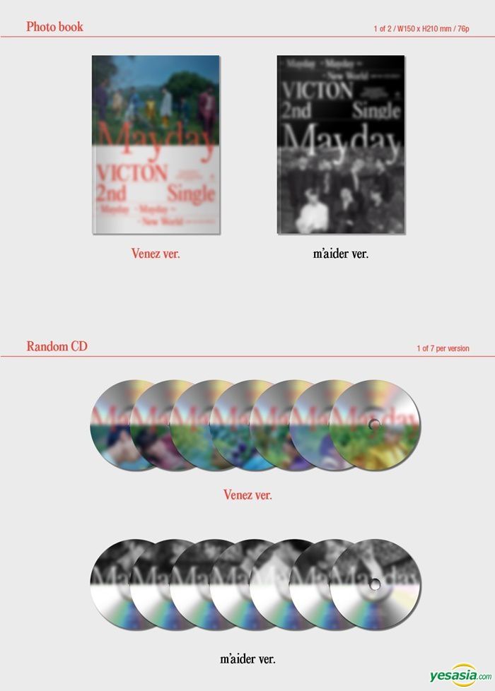 VICTON アルバムまとめ売り YESASIA: Victon Single Album Vol. 2 - Mayday (Venez + m'aider
