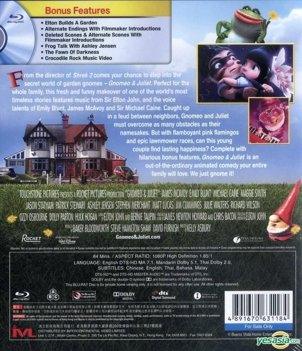 YESASIA: Gnomeo And Juliet (2011) (Blu-ray) (Hong Kong Version) Blu-ray ...