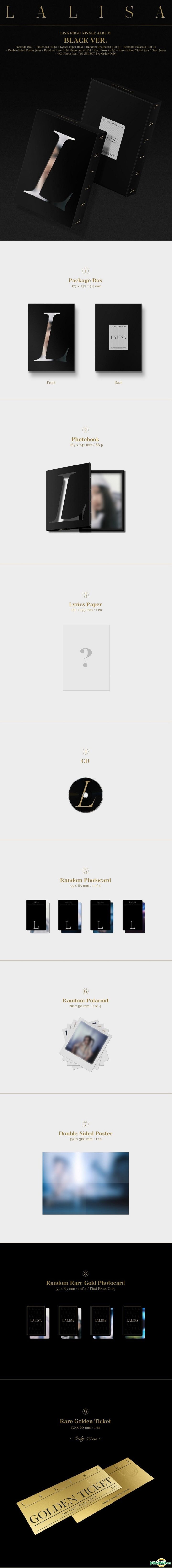 YESASIA: BLACKPINK : Lisa Single Album Vol. 1 - LALISA (BLACK +