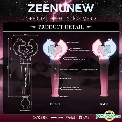YESASIA: ZeeNunew - Official Light Stick V.2 Celebrity Gifts,MALE