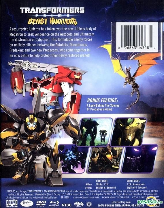 Transformers Prime Beast Hunters: Predacons Rising Blu-ray (Blu