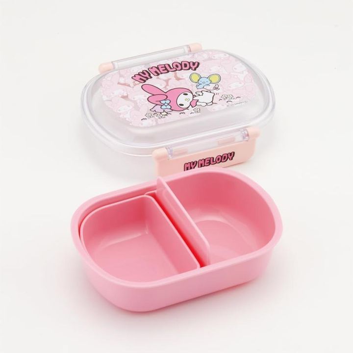 Skater My Melody & Kuromi Oval Lunch Box 360ml As Shown in Figure One Size