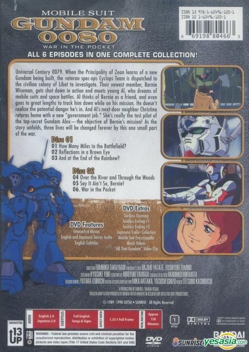 Yesasia Mobile Suit Gundam 0080 War In The Pocket Dvd Us Version Dvd Bandai Entertainment Western World Movies Videos Free Shipping North America Site
