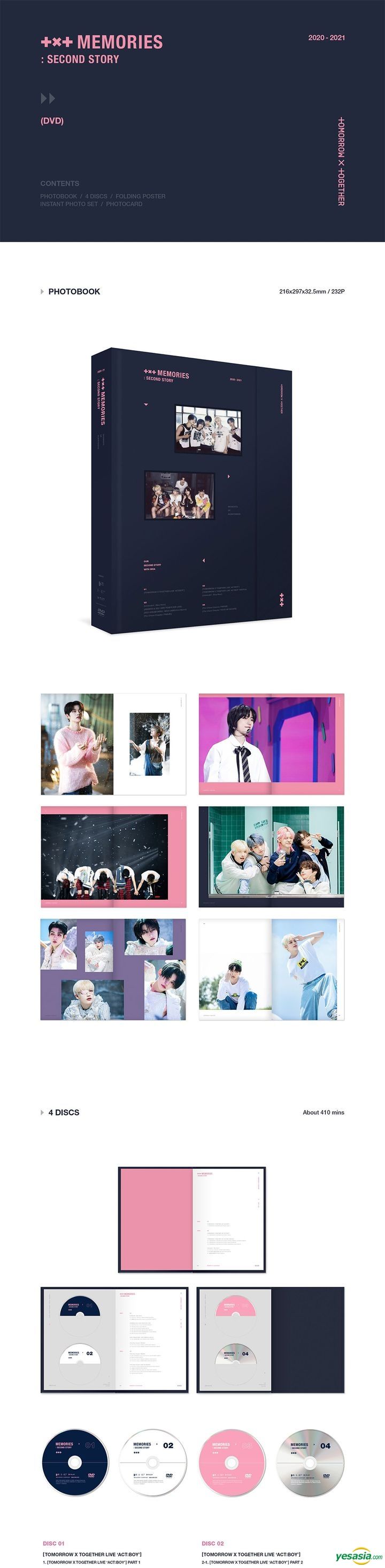 YESASIA : TXT MEMORIES : SECOND STORY (4DVD) (Photobook + Poster +