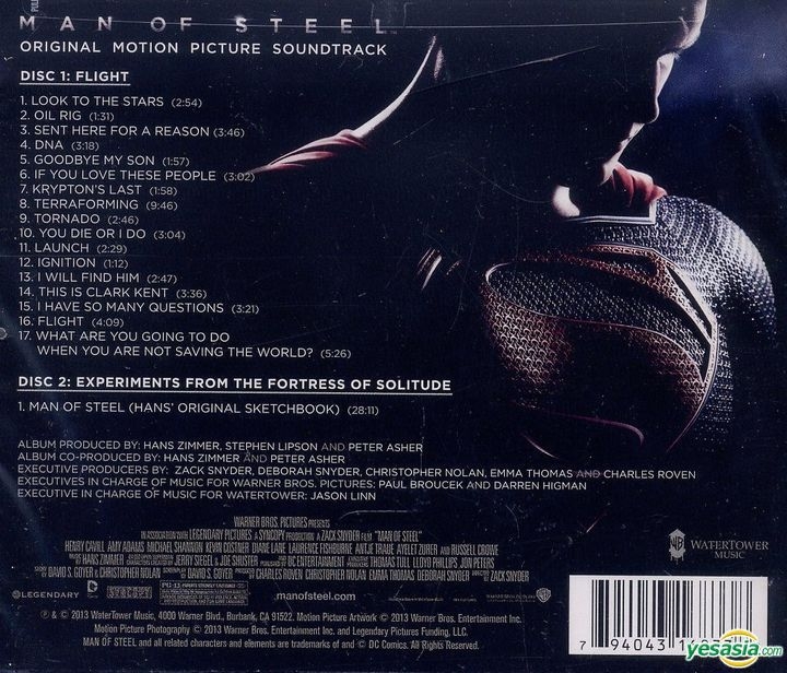 01. Man of Steel (Hans' Original Sketchbook) (Man of Steel OST - CD2) 