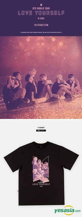 YESASIA: BTS - Love Yourself World Tour T-shirt (Black_AW) (Large
