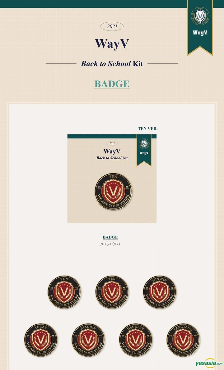 YESASIA: WayV 2021 Back to School Kit - Badge (Kun) 写真集