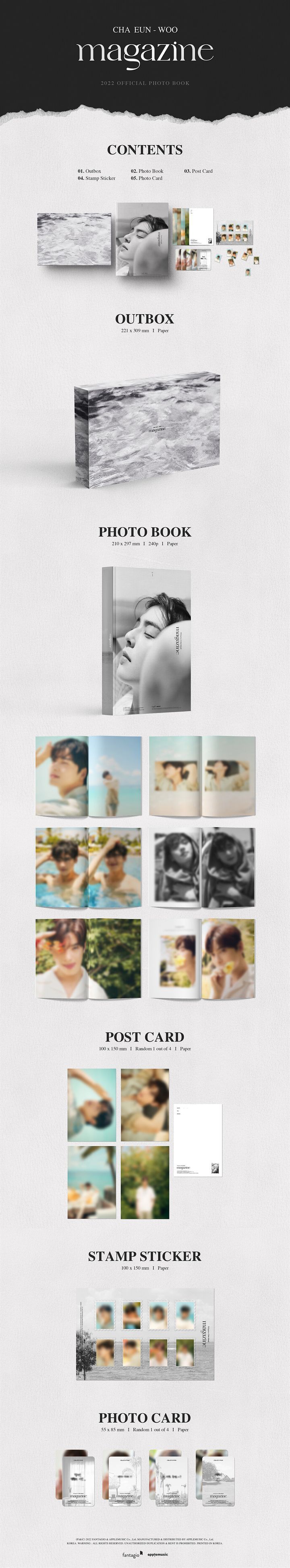 Yesasia Astro Cha Eun Woo 2022 Official Photo Book [magazine] A