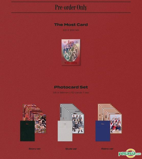 TWICE - TWICE 2nd Album - EYES WIDE OPEN [ STORY ver. ] CD + Photobook +  Message Card + Lyric Poster + Sticker + Photocards -  Music