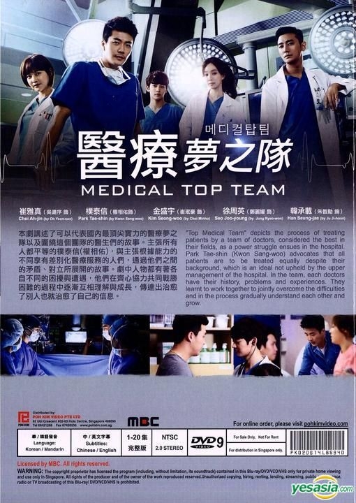 YESASIA: Medical Top Team (DVD) (Ep.1-20) (End) (Multi-audio) (English  Subtitled) (MBC TV Drama) (Singapore Version) DVD - Kwon Sang Woo, Jeong  Ryeo Won, Poh Kim Video Pte LTD. - Korea TV Series