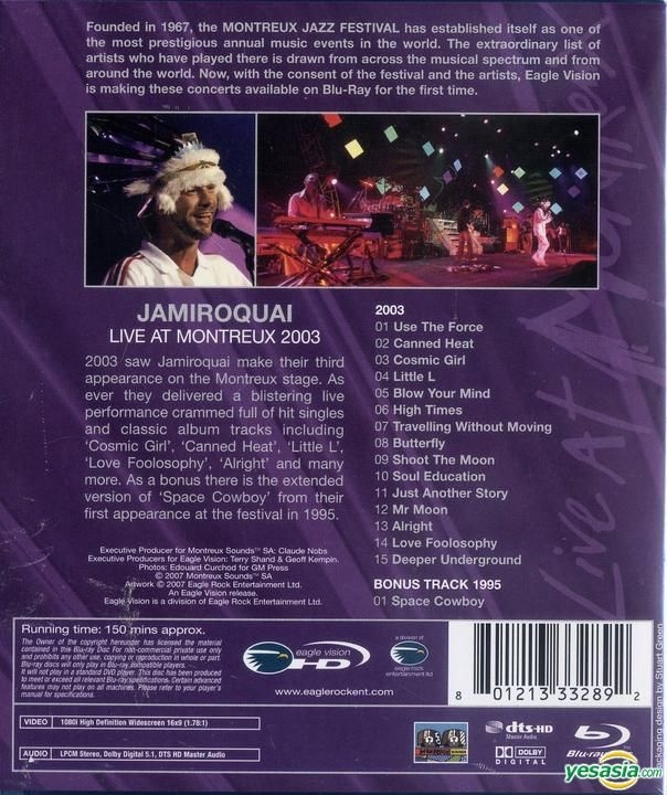 YESASIA Jamiroquai Live At Montreux 2003 (Bluray) (US Version) Blu