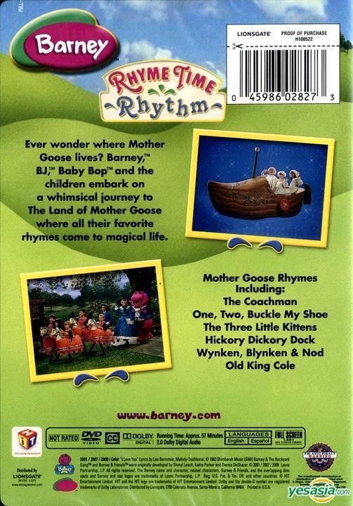 YESASIA : Barney - Rhyme Time Rhythm (DVD) (美国版) DVD - - 西方