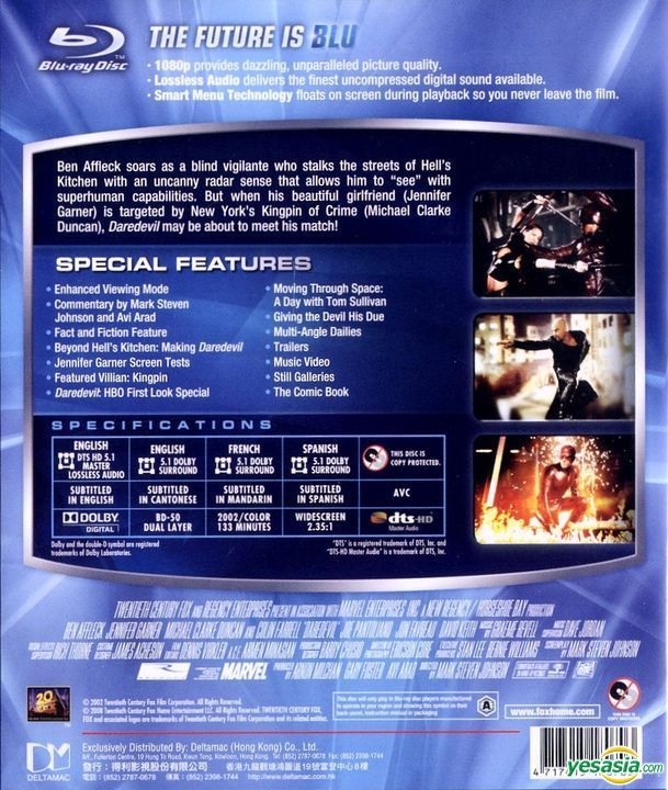 YESASIA: Daredevil (2003) (Blu-ray) (Director's Cut) (Hong Kong Version ...