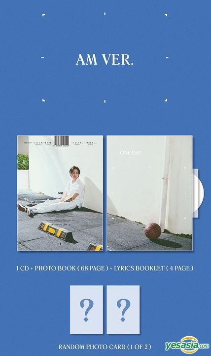 YESASIA: ONE Single Album Vol. 1 - ONE DAY (AM Ver.) + Poster in