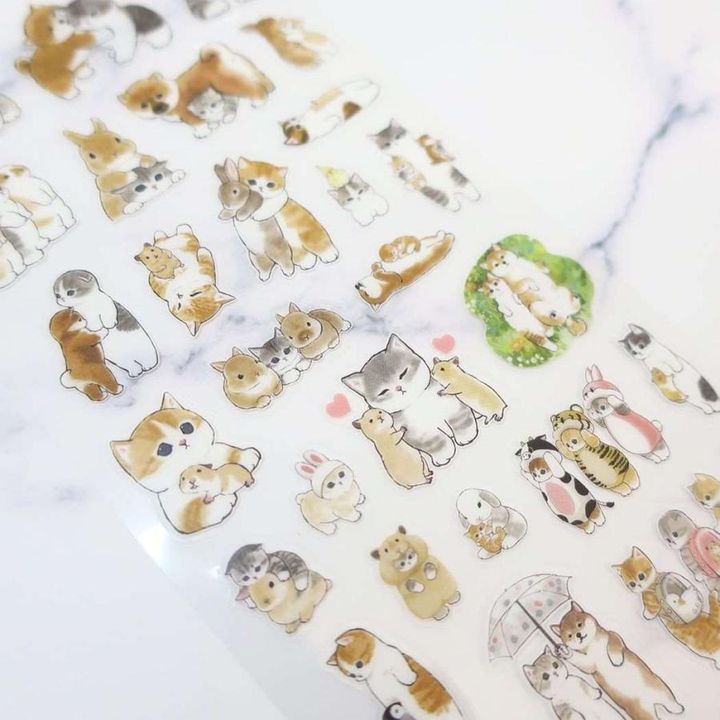 YESASIA: mofusand Clear Sticker (Animals) - Ensky - Lifestyle & Gifts ...