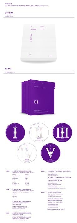 YESASIA: BTS Memories of 2017 (Blu-ray) (5-Disc) (Outbox + Paper 