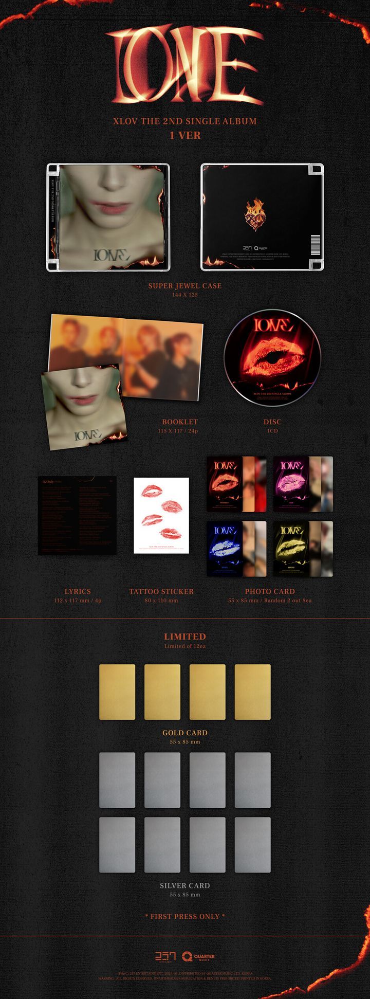 YESASIA: XLOV Single Album Vol. 2 - I ONE (1 Version) Music - XLOV