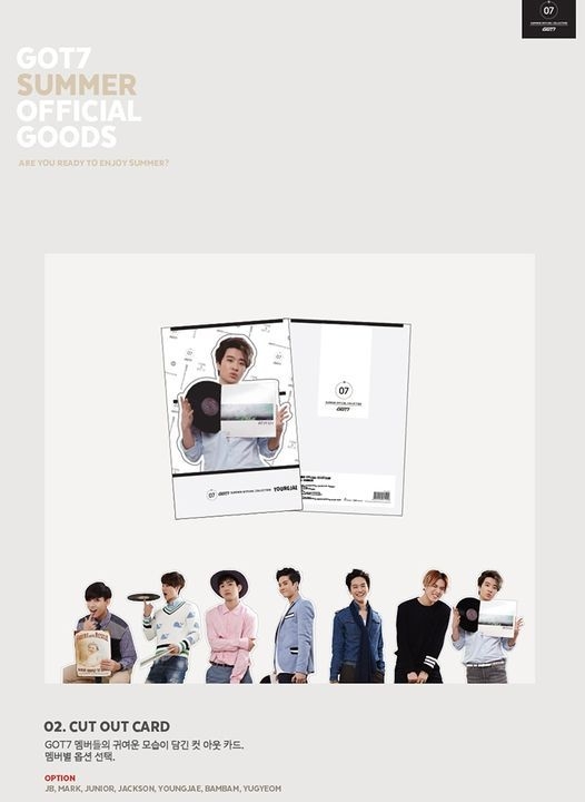YESASIA: Image Gallery - GOT7 Summer Official Goods - Cut Out Card
