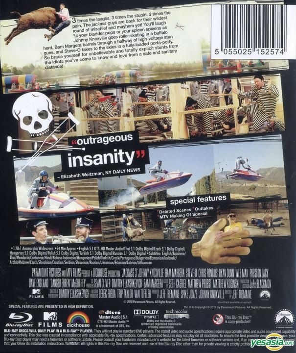 YESASIA: Jackass 3 (2010) (DVD) (Extended Edition) (Hong Kong