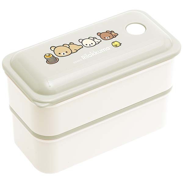 YESASIA SanX Rilakkuma 2Tier Lunch Box 550ml (NEW BASIC RILAKKUMA