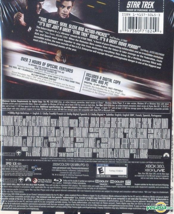 YESASIA: Star Trek (Blu-ray) (Special Edition; Includes Digital Copy ...
